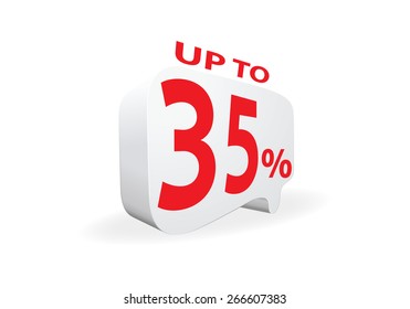 Sale up to 35 percent white sale 35 %