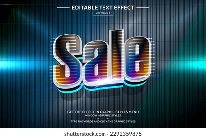 Plantilla de efecto de texto editable 3D de venta
