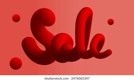 Sale 3d effect, suitable for promotion product. 3d letters. 3d font. Volumetric discount inscription.