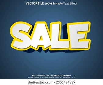 Sale 3d text effect and editable text effect