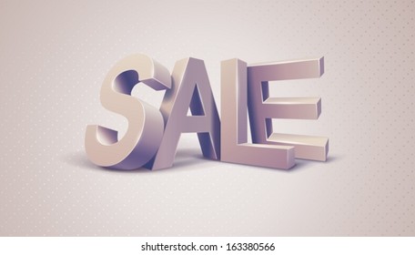 Sale 3d text message - eps10 vector illustration