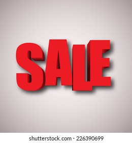 Sale 3d vector text