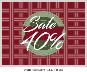 sale 40%, beautiful greeting card background or banner with vintagel theme. design illustration