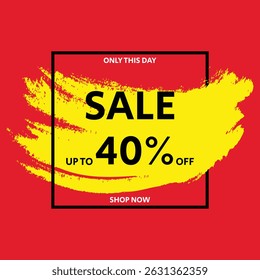 Venda 40% Off Brush Stroke Promoção