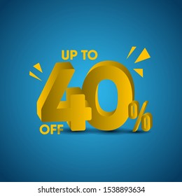 sale up to 40% off design template.