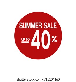 Sale 40 percent on poster vector illustration for your design