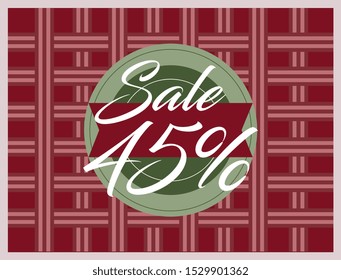 sale 45%, beautiful greeting card background or banner with vintagel theme. design illustration