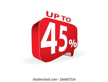 Sale up to 45 percent white sale 45 %