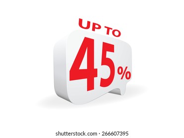 Sale up to 45 percent white sale 45 %