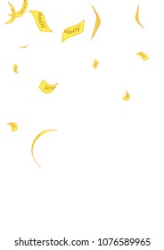 Sale 50% Colorful bright confetti isolated on a transparent background. Festive vector illustration