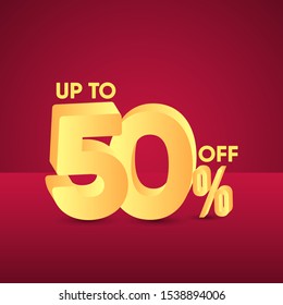 sale up to 50% off design template.