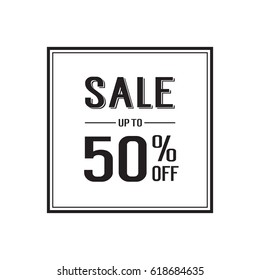 Sale Up To 50 Off lettering