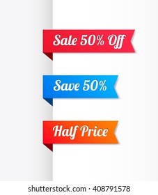 Sale 50% Off, Save 50% & Half Price Ribbons