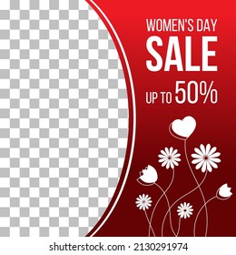 sale up to 50% off, social media post template or web banner, vector illustration