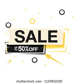 Sale Up To 50% Off Square Frame Background Vector Image
