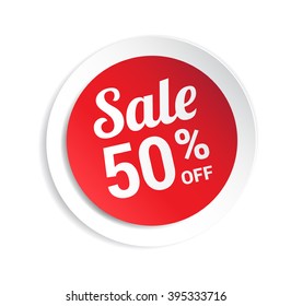 Sale 50 Off Sticker Stock Vector (Royalty Free) 395333716 | Shutterstock