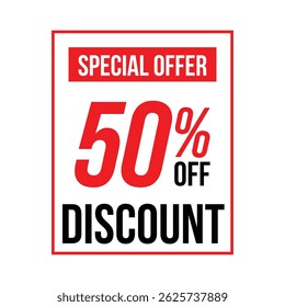 Sale up to 50% off vector design
