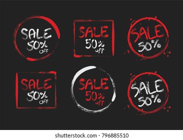 SALE 50% off Word Brush Stroke Style