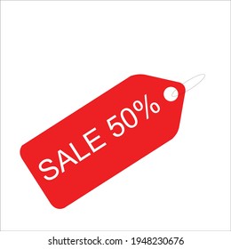 sale 50 percent hangtag vector design