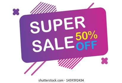 Sale up to 50 percent off, banner design template, vector illustration - Vector - Vector