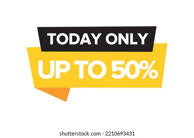 Sale up to 50 percent off handwritten and display tipography lettering black yellow white background banner. 10 EPS.