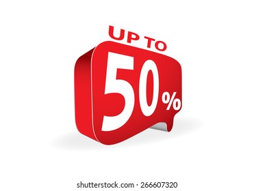 Sale up to 50 percent white sale 50 %