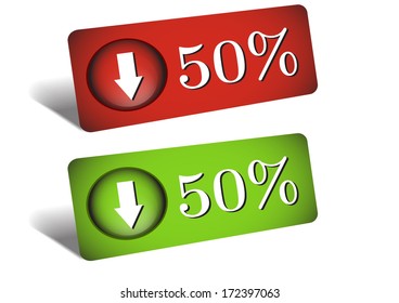 Sale 50% Stick - vector