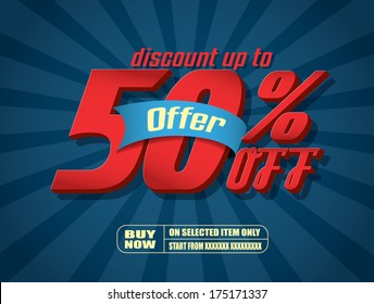 Sale 50% text 