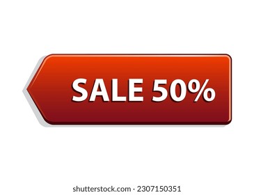 Verkauf von 50 % Titeldesign.  Vectordesign-Element.  
