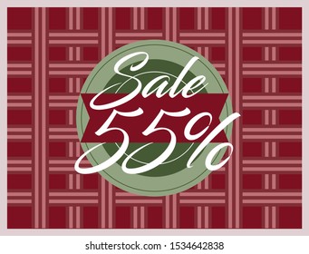 sale 55%, beautiful greeting card background or banner with vintagel theme. design illustration