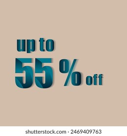 Sale up to 55 percent off vector template design illustration