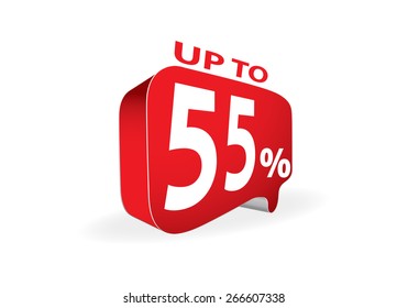 Sale up to 55 percent white sale 55 %