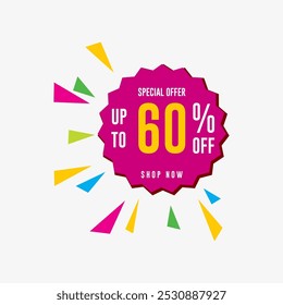 Verkauf bis zu 60% off-Label-Aufkleber, Gold runde Kreis Zickzack-Rand-Badge-Symbole für Werbung Rabatt-Produkt, Golden Vektor-Design glänzend für Verpackung Design-Element oder Shopping-Website