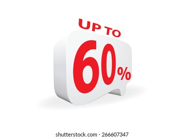 Sale up to 60 percent white sale 60 %