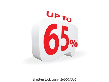 Sale up to 65 percent white sale 65 %