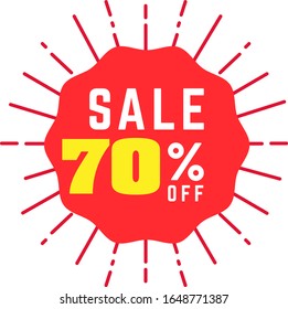 Sale 70 Off Discount Banner Text Stock Vector (Royalty Free) 1648771387 ...