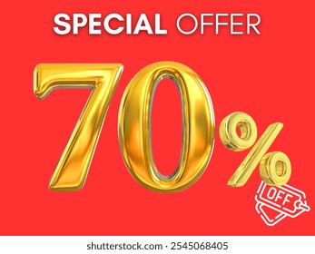 Sale up to 70% off sign. Seventy percent discount. Special offer symbol. Discount promotion , AbirNSTA