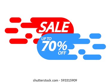 Sale up to 70 percent off, poster design template, vector illustration