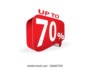 Sale up to 70 percent white sale 70 %