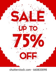 Sale up to 75% off