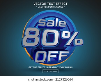 Sale 80 Off 3D Editable Text Effect Template