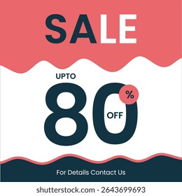 Sale up to 80% off social media post 