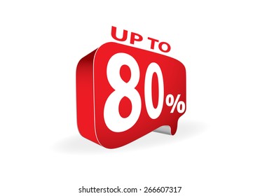 Sale up to 80 percent white sale 80 %