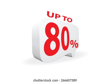 Sale up to 80 percent white sale 80 %