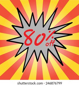 Sale 80% text