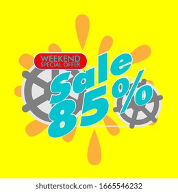 sale 85%, beautiful greeting card background or template banner with labour theme. vector design illustration