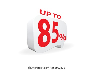 Sale up to 85 percent white sale 85 %