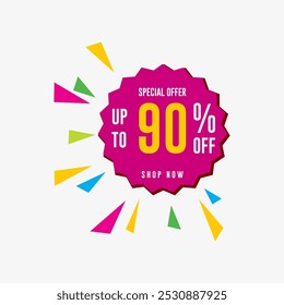 Verkauf bis zu 90% off-Label-Aufkleber, Gold runde Kreis Zickzack-Rand-Badge-Symbole für Werbung Rabatt-Produkt, Golden Vektor-Design glänzend für Verpackung Design-Element oder Shopping-Website