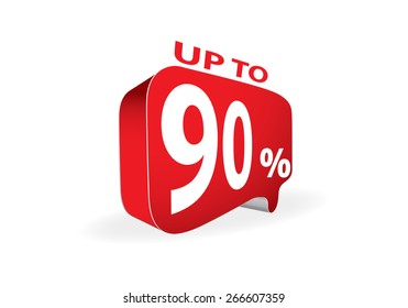 Sale up to 90 percent white sale 90 %