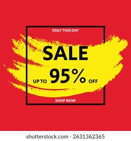 Sale 95% Off Brush Stroke Promotion